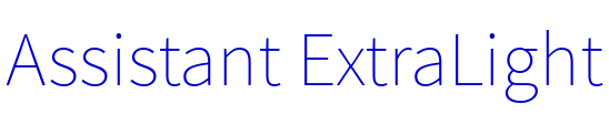 Assistant ExtraLight 字体